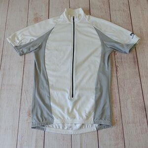 Bellwether 1/2 zip cycling jersey white/gray